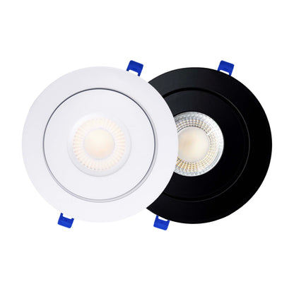 Luminaria empotrada con cardán LED de 4" Dawnray DR60RG-WH 