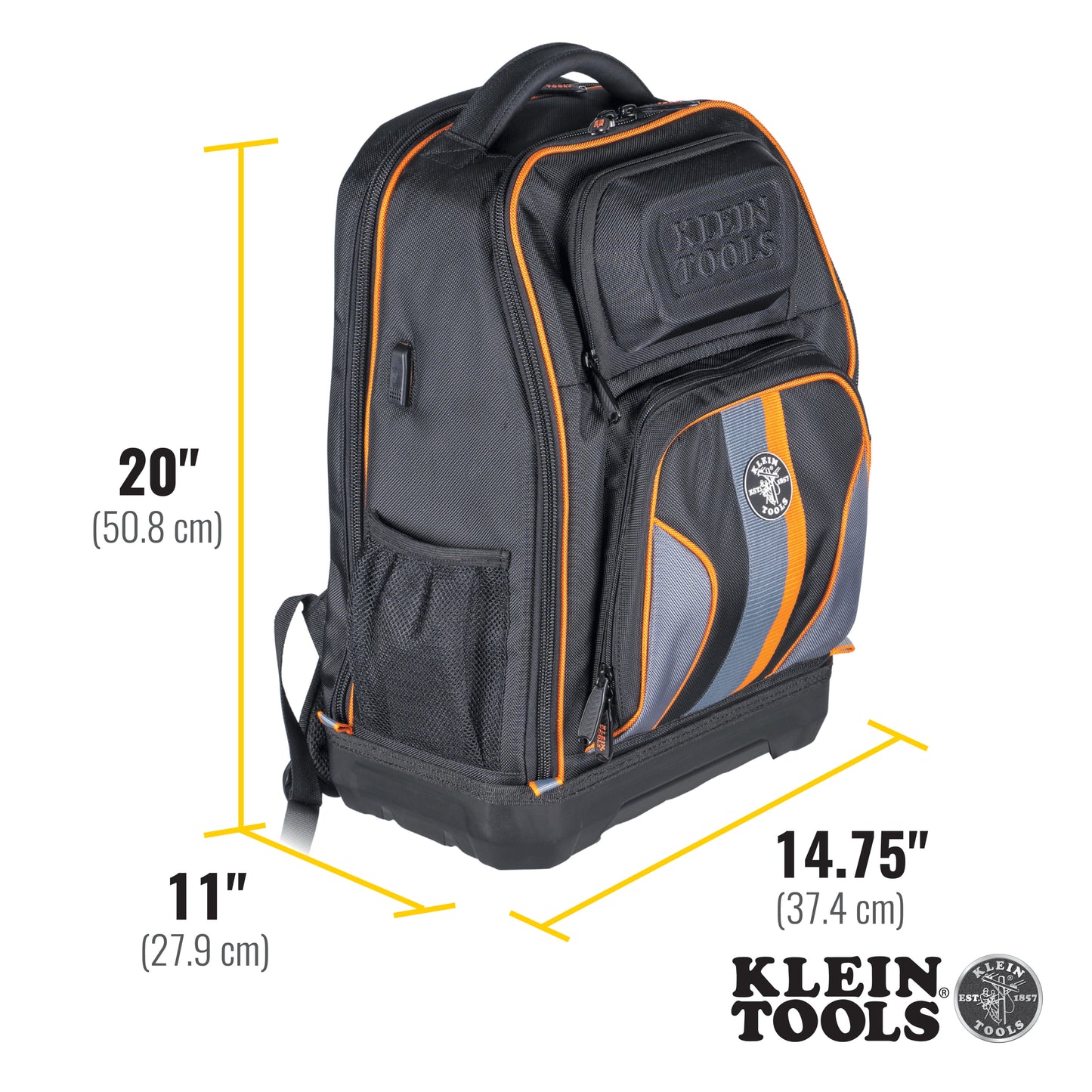 62805BPTECH | Klein Tools Tradesman Pro™ XL Tech Tool Bag Backpack, 28 Pockets