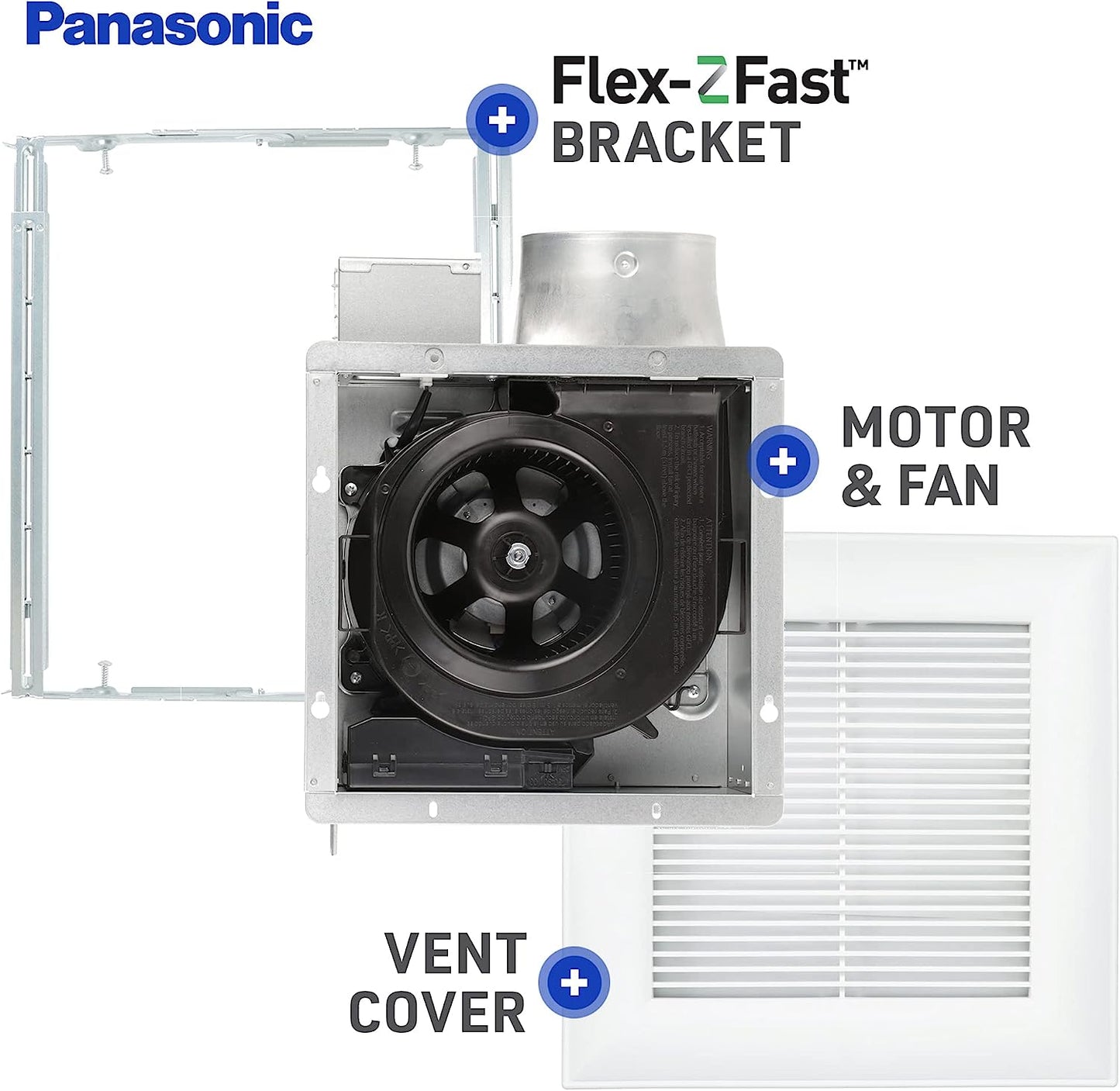Panasonic FV-0510VS1 WhisperValue® DC™ Ventilation Fan, 50-80-100 CFM