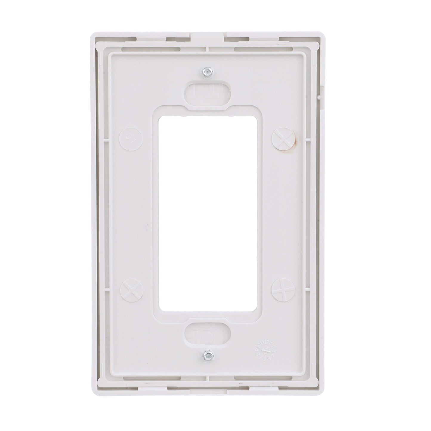 Eaton PJS26W 1-Gang Decora Screwless Mid-size Wallplate, White