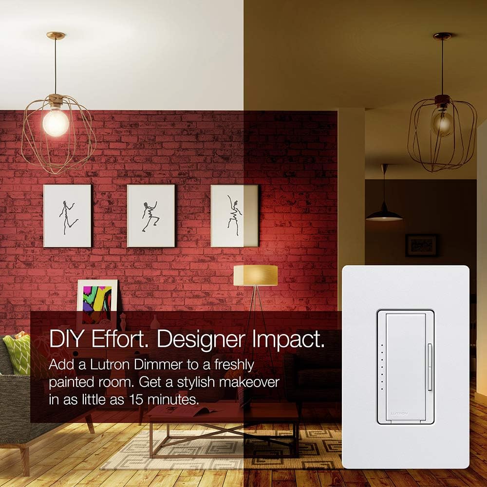Lutron MACL-153M-WH-C Maestro LED+ Dimmer Switch Single-Pole or Multi-Location White