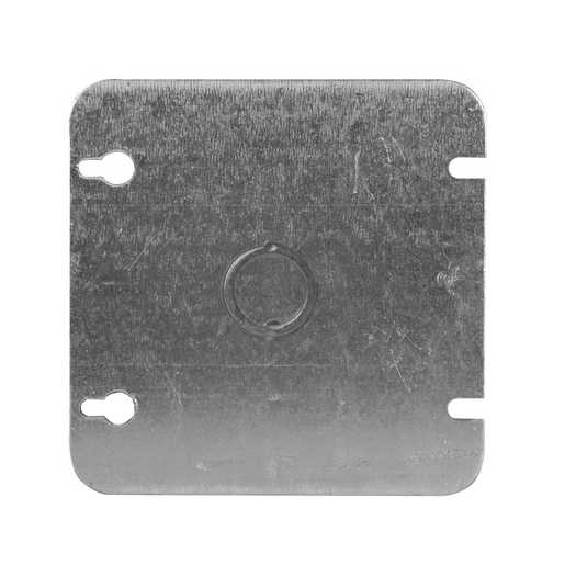 72C6 | Hubbell 4-11/16 In. Square Cover, Flat Cover, 1/2 & 3/4 In. KO Opening