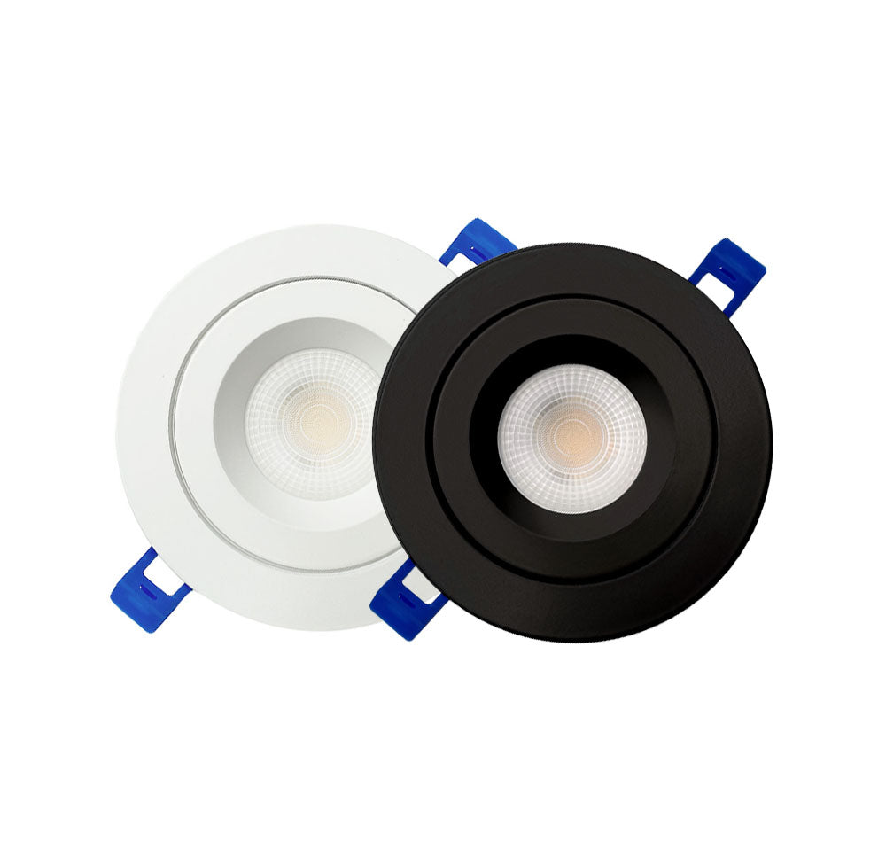 Dawnray 4" LED Gimbal Recessed Fixture Round Anti-Glare | DR40RG-AG-WH/BK