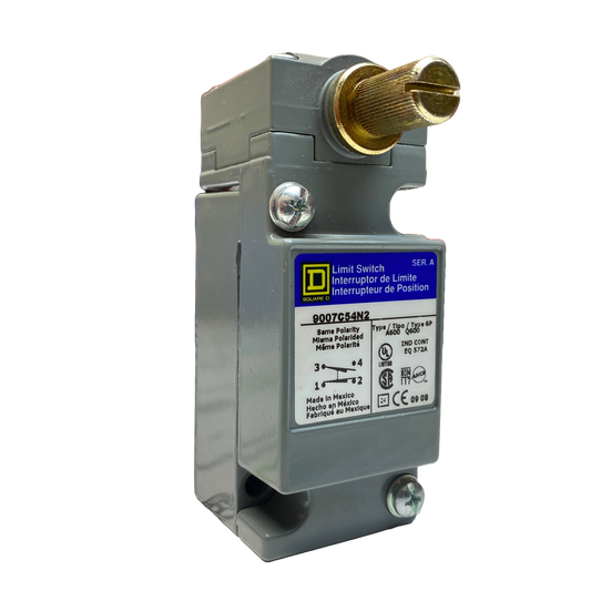 Square D 9007C54N2 Heavy Duty NEMA Limit Switch, 1NO/1NC