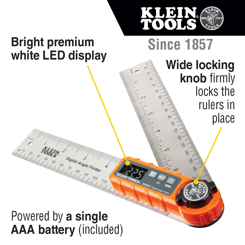 935DAF | Klein Tools Digital Angle Finder with LED Display