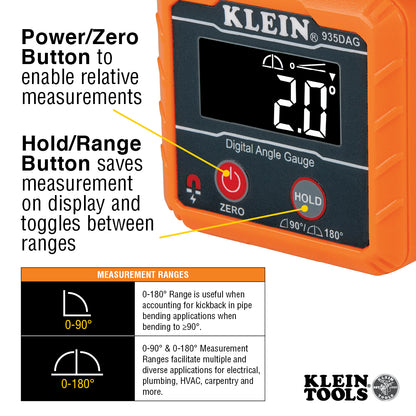 Klein Tools 935DAG Digital Angle Gauge and Level