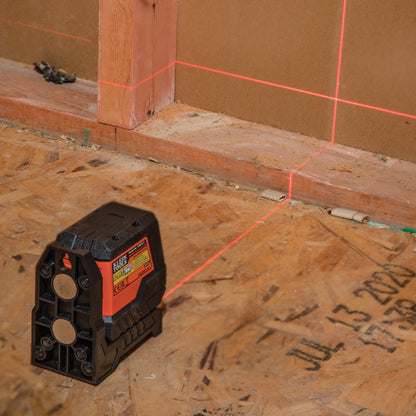 93MCLS | Klein Tools Red Compact Cross-Line Self-Leveling Laser Level, 35ft