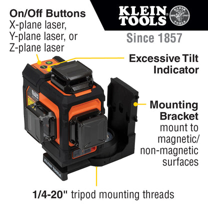 Rechargeable Self-Leveling Green Planar Laser Level