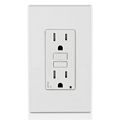 Leviton AFTR1-W 15 Amp, Tamper-Resistant AFCI Outlet with LED Indicator Light