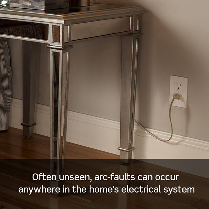 Leviton AFTR1-W 15 Amp, Tamper-Resistant AFCI Outlet with LED Indicator Light