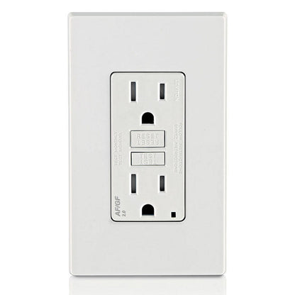 Leviton AGTR1-W Tamper-Resistant Dual-Function AFCI/GFCI Outlet with LED Indicator Light, 15 Amp, White
