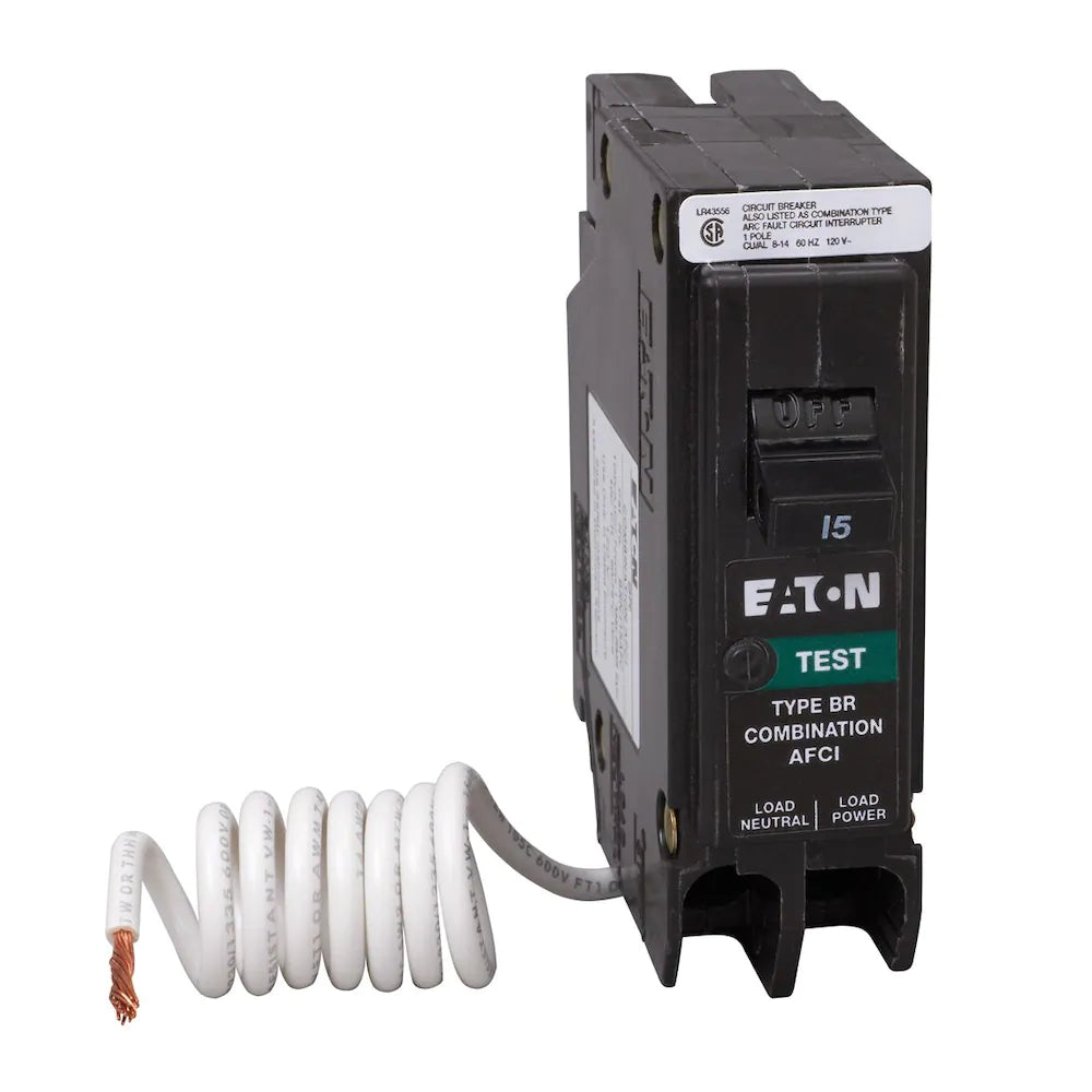 BRN115AFC - Eaton 15 Amp Single Pole Arc Fault (AFCI) Circuit Breaker