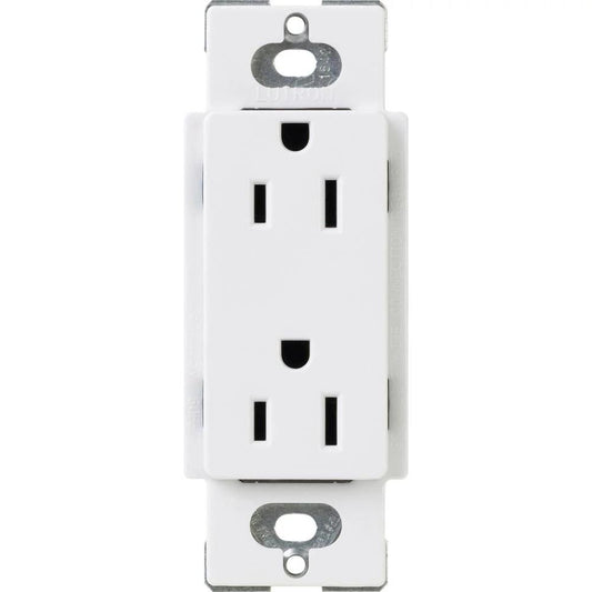 Lutron Claro 15A Tamper-Resistant Receptacle, White