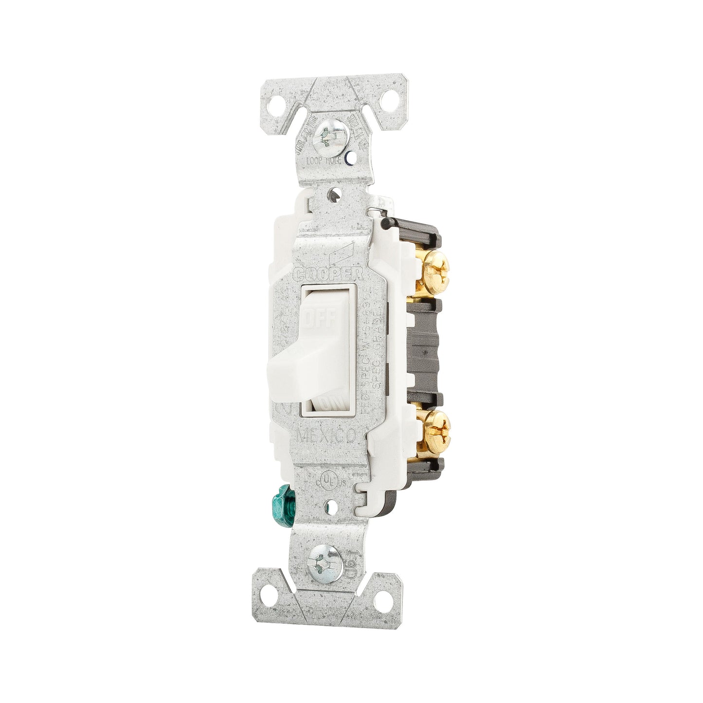 Eaton CSB220W 2-Pole Toggle Switch, 20Amp, 120/277 VAC
