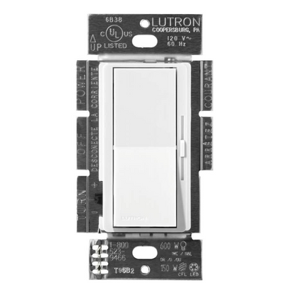 Lutron DVCL-153P-WHC Diva LED+ Dimmer Switch for Dimmable LED, Single Pole or 3-Way, White