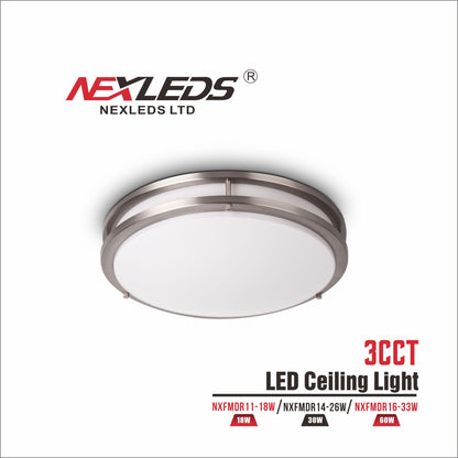 Nexleds NXFMDR11-18W LED 11″ Double-Ring Ceiling Light