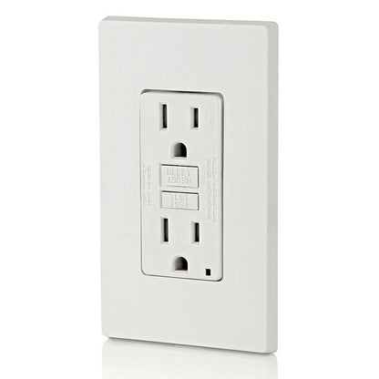 Leviton GFTR1-W 15 Amp, Self Test, Tamper-Resistant GFCI Outlet with LED Indicator Light