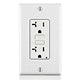 Leviton GFTR2-W 20 Amp, Self Test, Tamper-Resistant GFCI Outlet with LED Indicator Light
