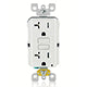 Leviton GFTR2-W 20 Amp, Self Test, Tamper-Resistant GFCI Outlet with LED Indicator Light