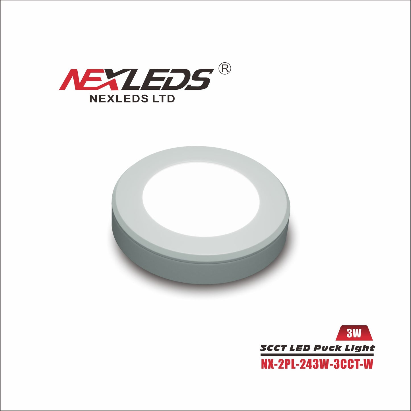 Nexleds LED Puck Light – 3CCT