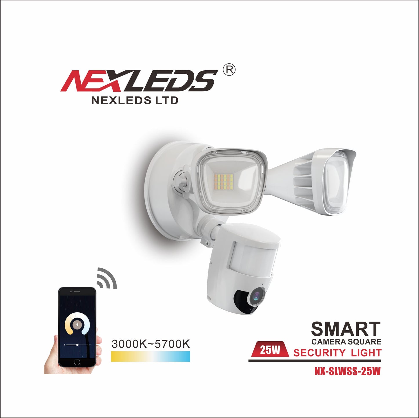 Nexleds SMART Security Light | NX-SLWSS-25W