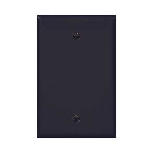 Eaton PJ13BK 1-Gang Blank Wallplate Unbreakable Mid Size Wall Plate, Black