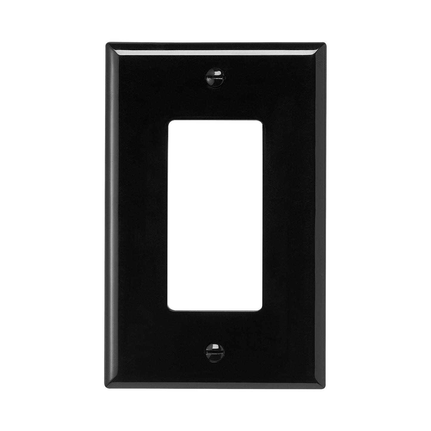 Eaton PJ26BK 1-Gang Decora Mid-size Wallplate, Black