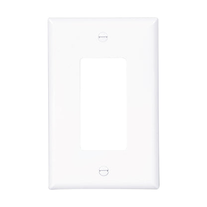 Eaton PJ26W 1-Gang Decora Mid-size Wallplate, White