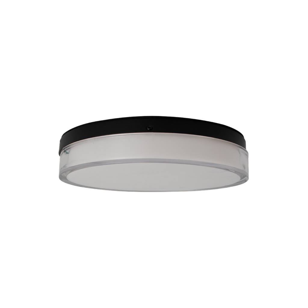 RENO NOIR SERIES Flushmount Fixture 5CCT Selectable Wattage | 120V | IP65 Rated | Black Finish