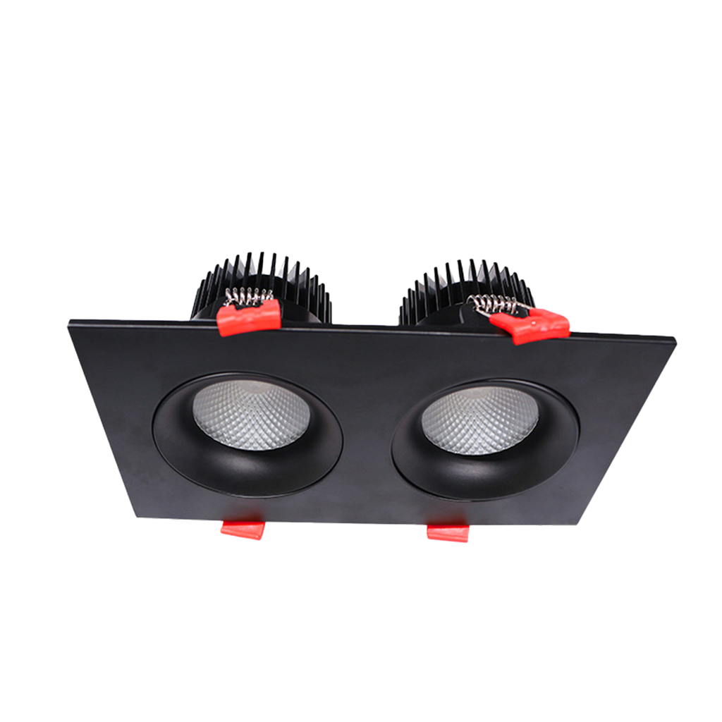 RENO SQUARE REGRESS GIMBALS AURA SERIES 3.5" SQUARE GIMBAL | 24W (2 x 12W heads) | Selectable CCT 27/30/35/40/50K | 120V