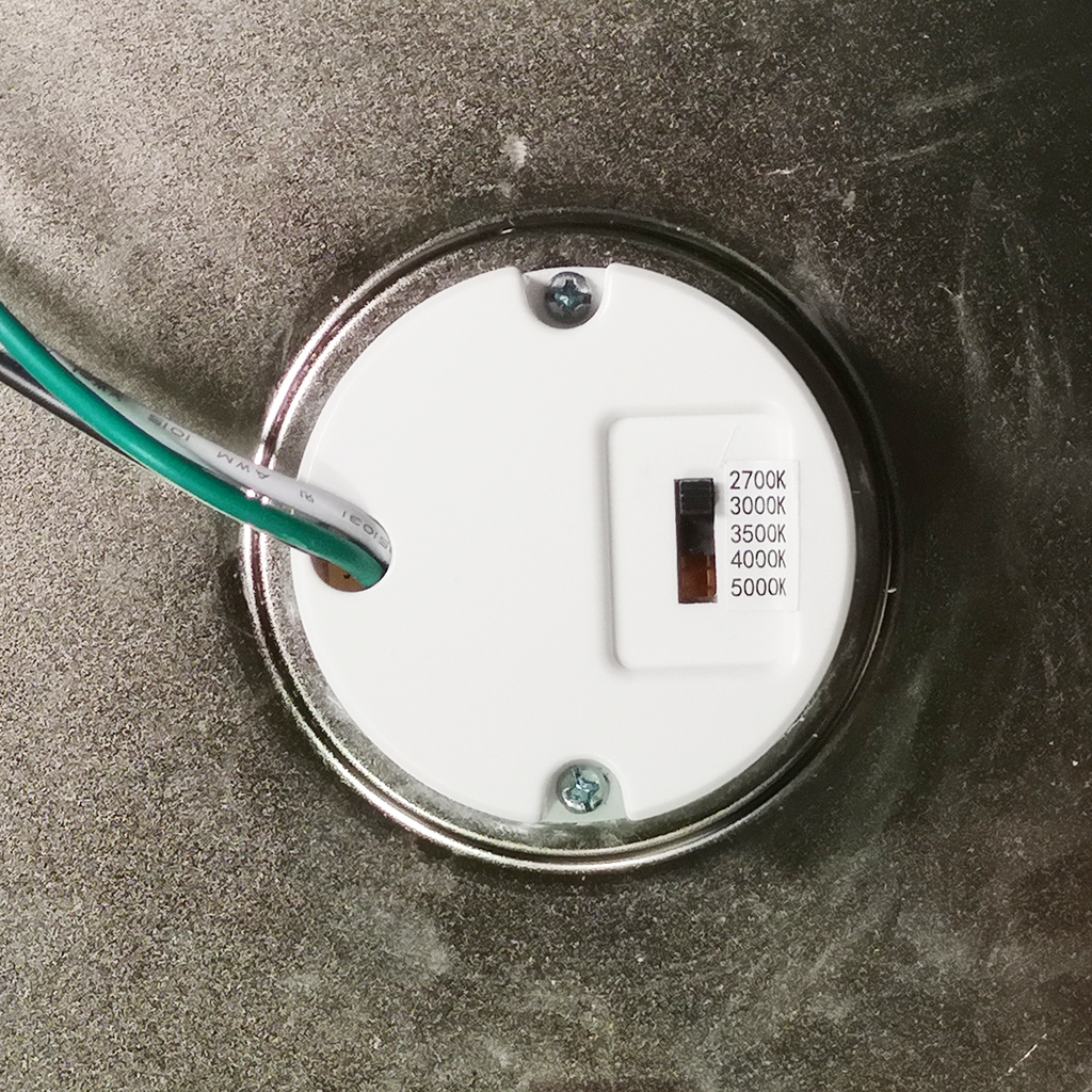 RENO NOIR SERIES Flushmount Fixture 5CCT Selectable Wattage | 120V | IP65 Rated | Black Finish