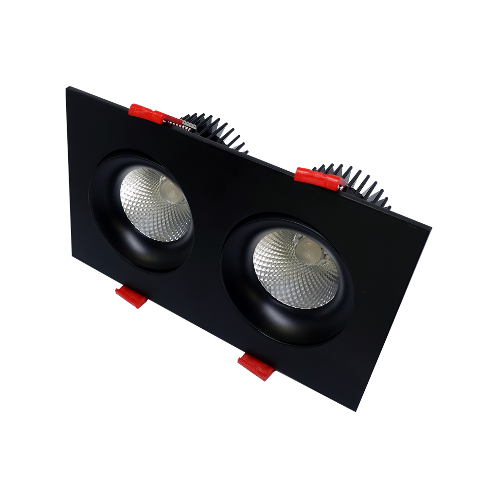 RENO SQUARE REGRESS GIMBALS AURA SERIES 3.5" SQUARE GIMBAL | 24W (2 x 12W heads) | Selectable CCT 27/30/35/40/50K | 120V