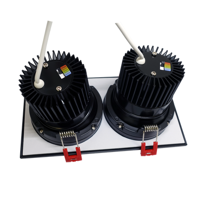 RENO SQUARE REGRESS GIMBALS AURA SERIES 3.5" SQUARE GIMBAL | 24W (2 x 12W heads) | Selectable CCT 27/30/35/40/50K | 120V