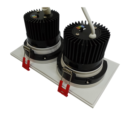 RENO SQUARE REGRESS GIMBALS AURA SERIES 3.5" SQUARE GIMBAL | 24W (2 x 12W heads) | Selectable CCT 27/30/35/40/50K | 120V