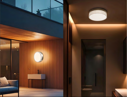 RENO NOIR SERIES Flushmount Fixture 5CCT Selectable Wattage | 120V | IP65 Rated | Black Finish