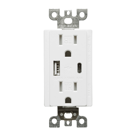 Votatec BAA-015 15A USB Charger & Duplex Receptacle (TR) TYPE A+C