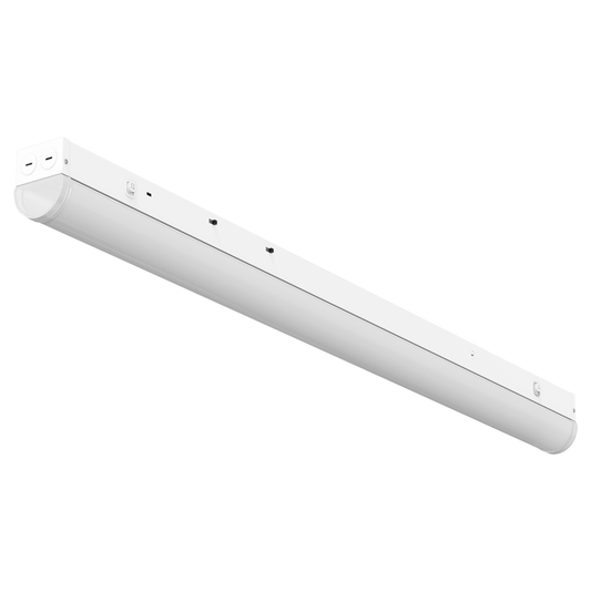Linear fixture on a white background
