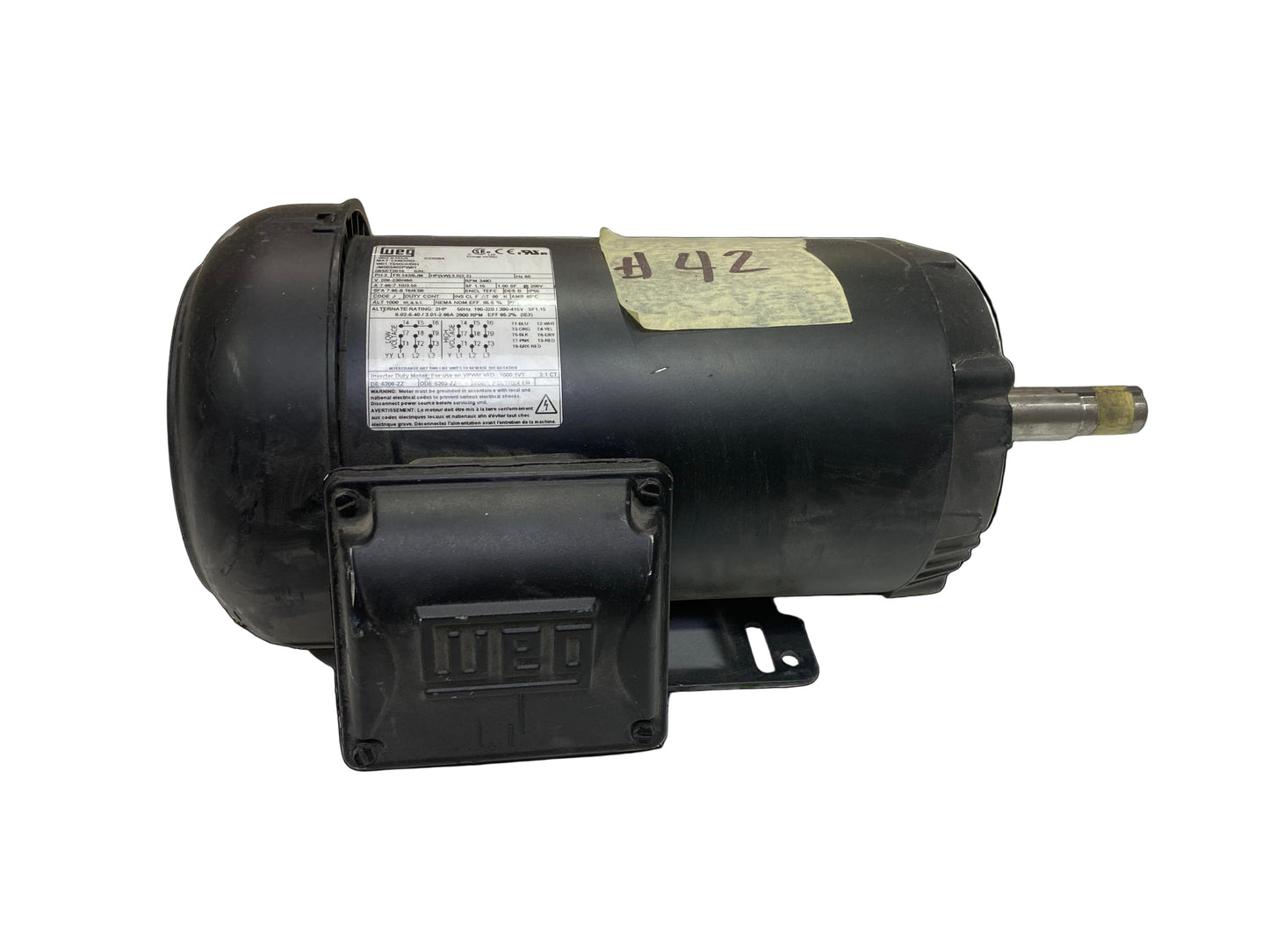 JM003402PW01 | WEG 3HP 3Ph AC Pump Motor 230/460V 3480 RPM
