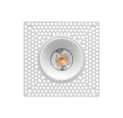 Dawnray 3 inch trimless round potlight, 5CCT selectable, IC rated recessed LED light, white background, front