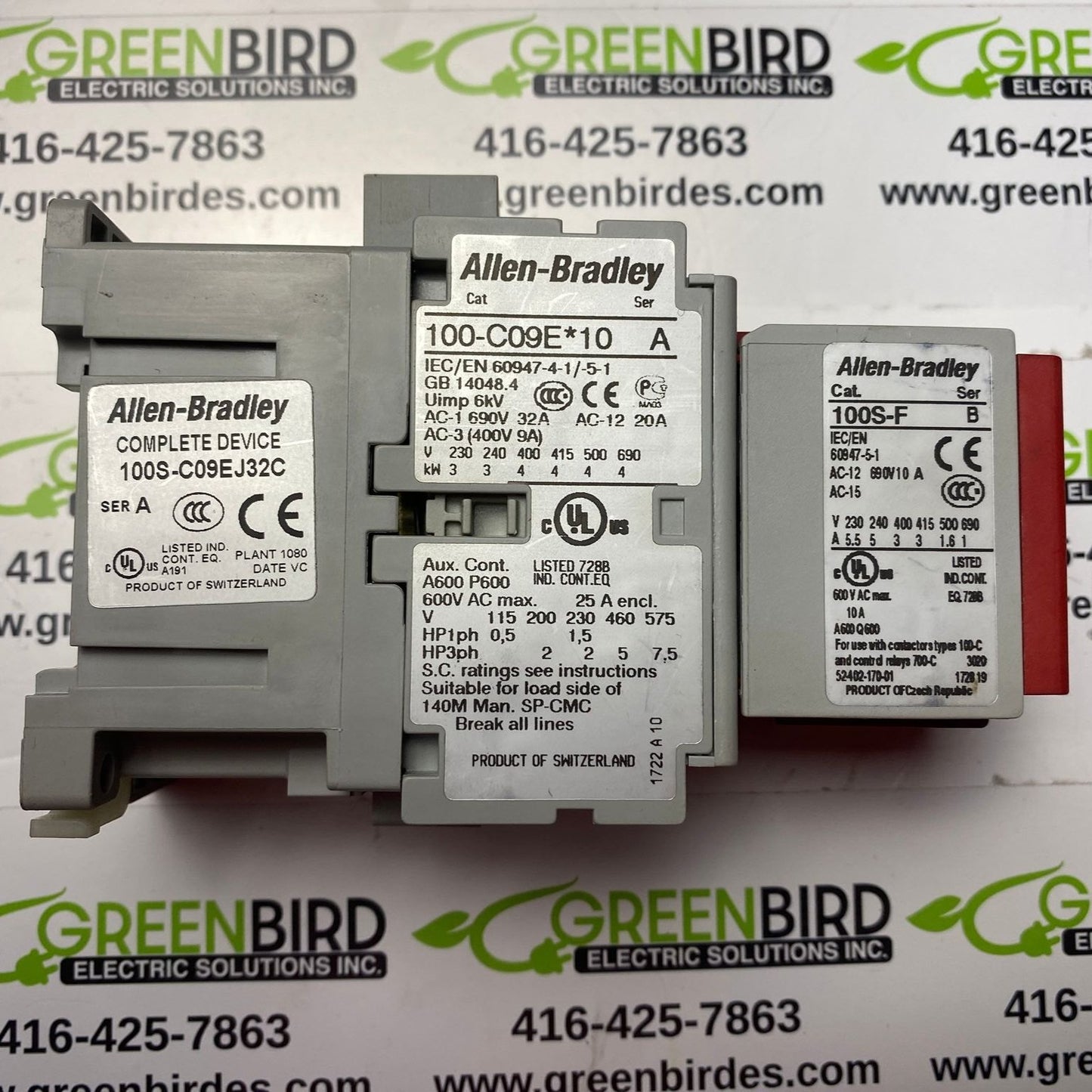 Allen-Bradley 100S-C09EJ32C Safety Contactor, 9 Amp, 24V DC Electronic Coil