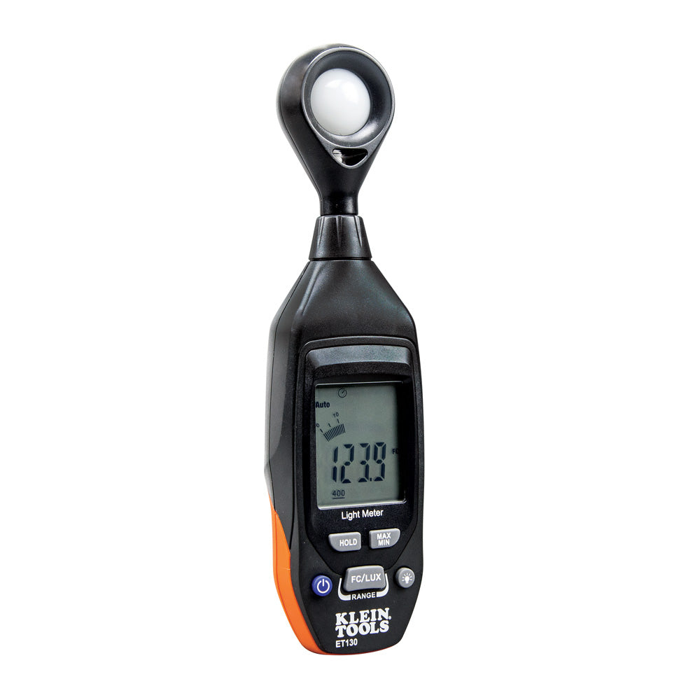 ET130 | Klein Tools Digital Light Meter Foot Candle & Lux Tester