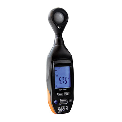 ET130 | Klein Tools Digital Light Meter Foot Candle & Lux Tester