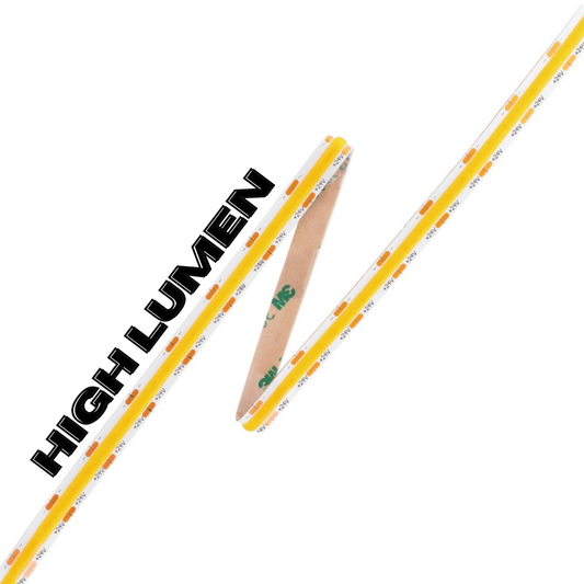 LED COB Tape Light | Dot-Free Flexible Strip, 14W, 10mm, 24V