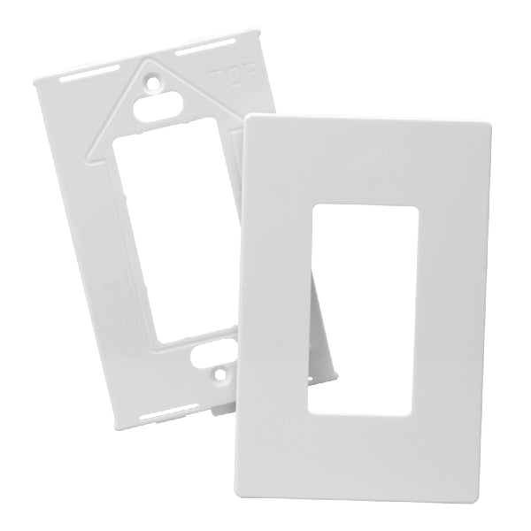 Eaton PJS26W 1-Gang Decora Screwless Mid-size Wallplate, White