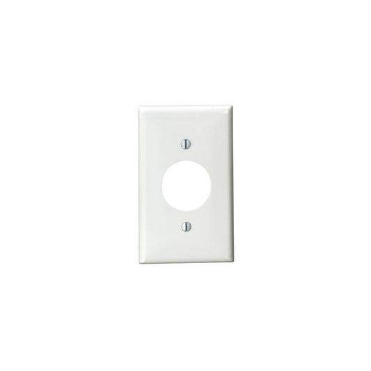 Leviton 80704-W 1-Gang Single 1.406 Outlet/Receptacle Wallplate, White