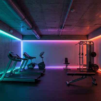 24V RGBW COB LED Tape Light | RGB+White Dot-Free Flexible Strip, 10mm