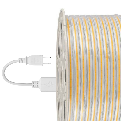 Line Voltage LED COB Tape Light | Waterproof Dot-Free Flexible Strip IP65 120V