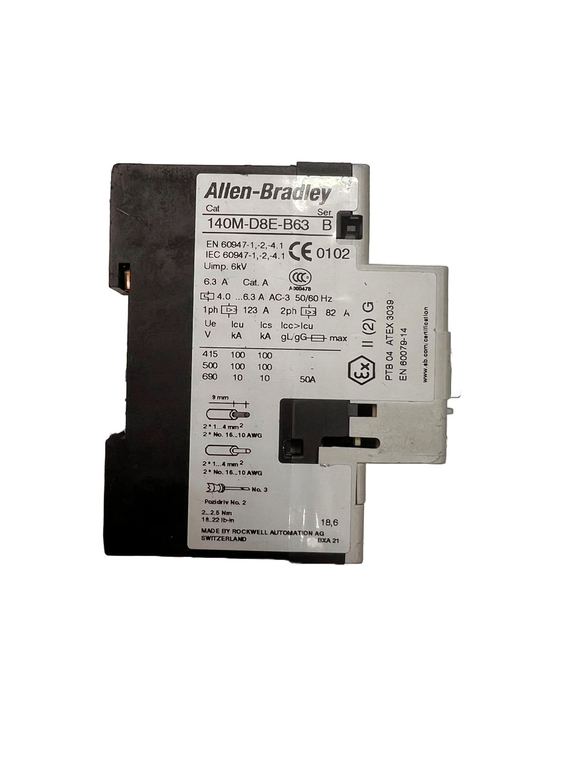 Allen-Bradley 140M-D8E-B63 Motor Protection Circuit Breaker