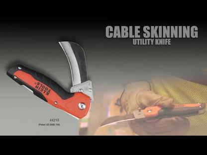 Klein Tools 44218 Cable Skinning Utility Knife w/Replaceable Blade