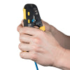 Klein Tools VDV226-110 Ratcheting Cable Crimper / Stripper / Cutter, for Pass-Thru™